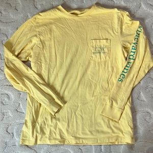 Yellow Vineyard Vines Long Sleeve T Shirt